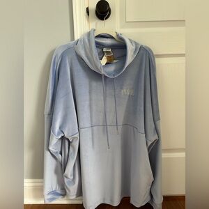 baby blue, velvet, hoodie from vs pink​